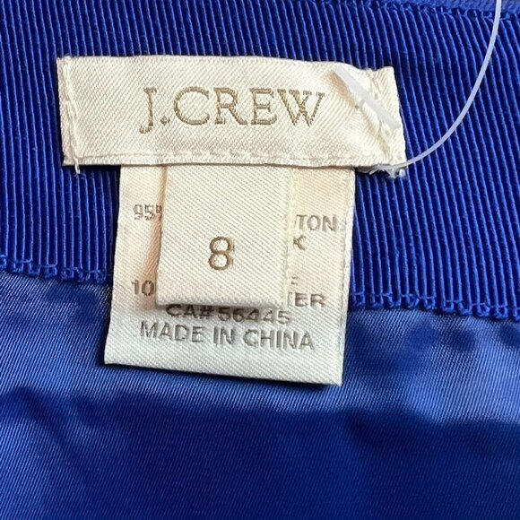 J. Crew Blue Short Skirt Double Surge Mini Skirt Size 8 New - Picture 8 of 9